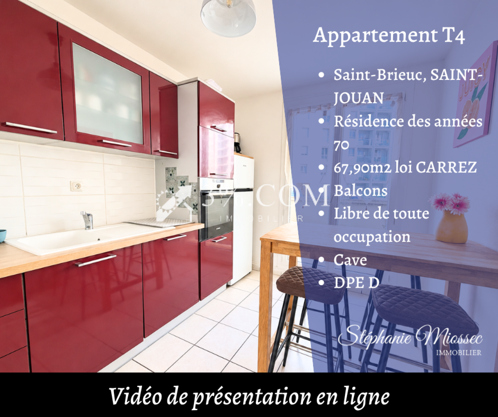 Appartement 4 pièces 68 m² · à Saint-Brieuc · 67,9 m² · 95 500 €