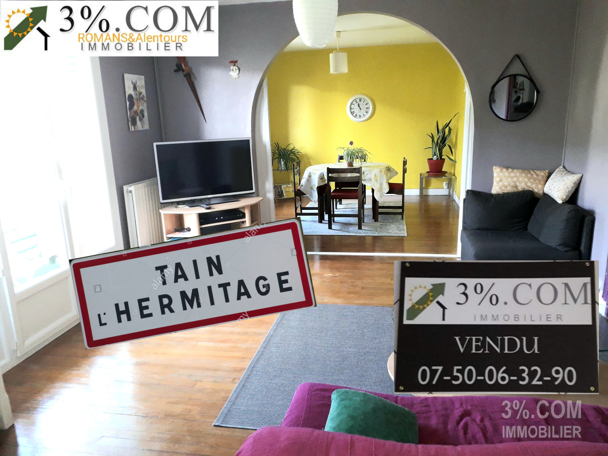 Vente Appartement 95m² 5 Pièces à Serves-sur-Rhône (26600) - 3%.Com