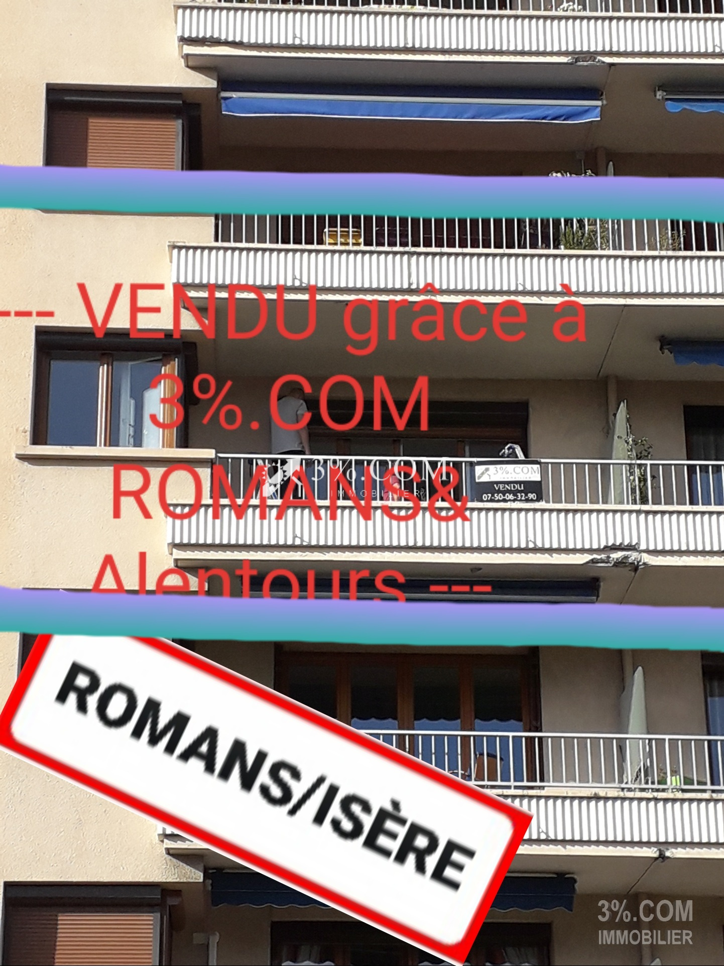 Vente Appartement 78m² 4 Pièces à Romans-sur-Isère (26100) - 3%.Com