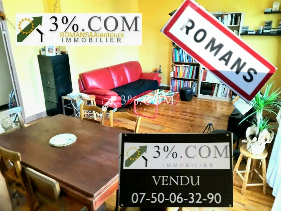Vente Appartement 64m² 3 Pièces à Romans-sur-Isère (26100) - 3%.Com