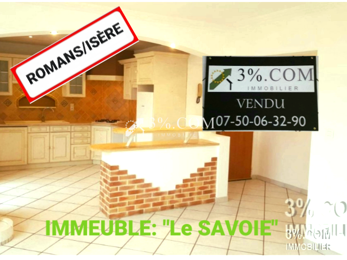 Vente Appartement 76m² 3 Pièces à Romans-sur-Isère (26100) - 3%.Com
