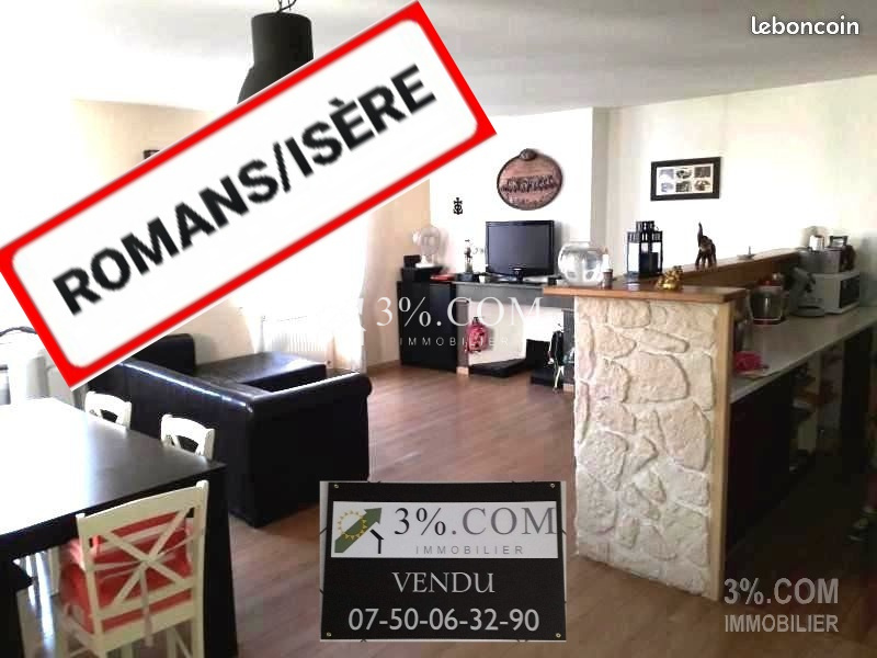 Vente Appartement 80m² 5 Pièces à Romans-sur-Isère (26100) - 3%.Com
