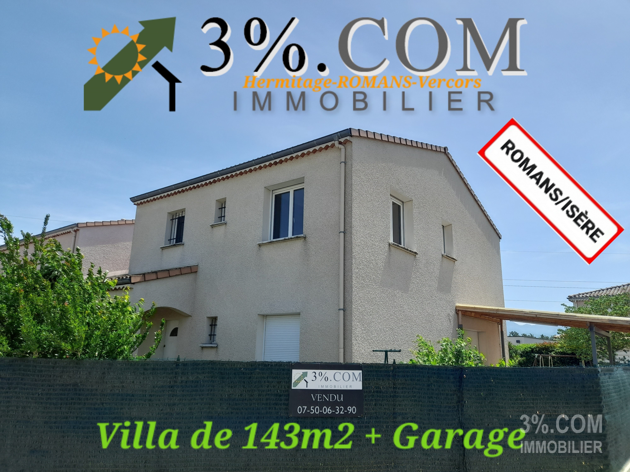 Vente Maison 143m² 6 Pièces à Romans-sur-Isère (26100) - 3%.Com
