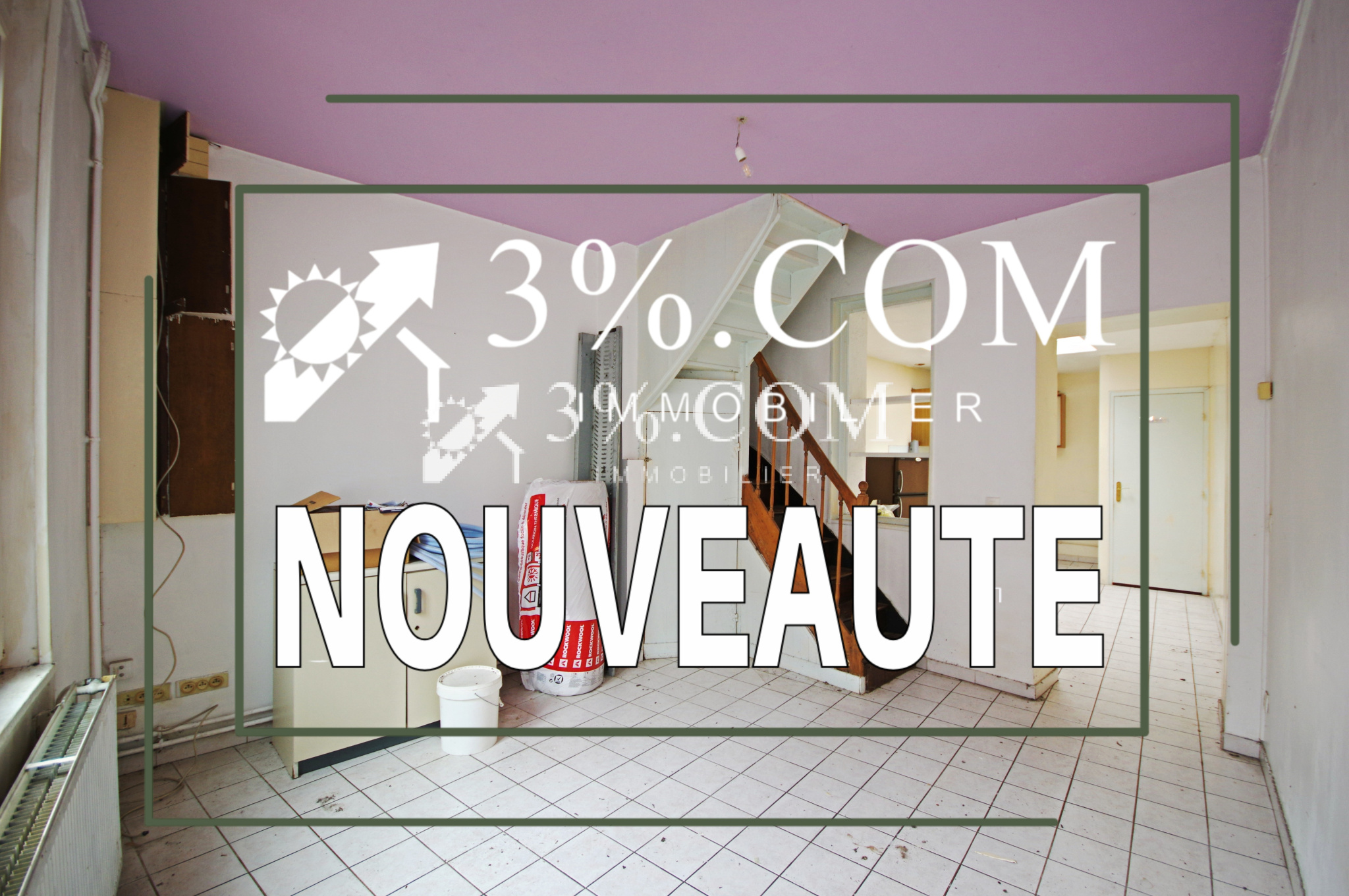 Maison 47 m2 - 2CH - sans jardin et sans cour